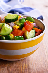 Salad with fresh vegetables