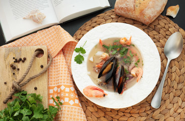 soup with seafood