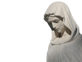 Fototapeta premium Virgin Mary on the white background