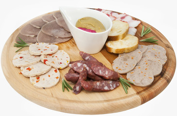 plate of sausage and bacon