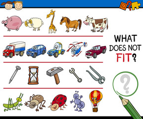 what does not fit game cartoon