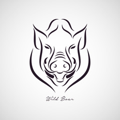 Wild boar logo vector