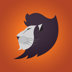 Lion head - vector illustration