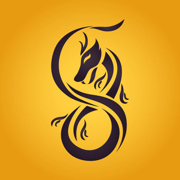 Dragon logo vector