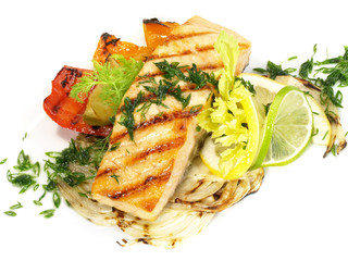 Lachs auf Grillgemüse