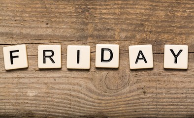 Fototapeta premium Way. Friday direction sign on sky background