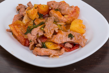 Pork and pineapple salad