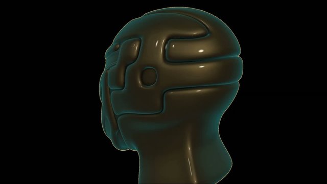 Roboterkopf, rotation