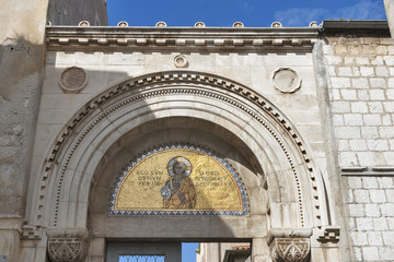 Porec Euphrasian Basilica gate, Croatia
