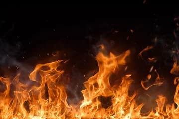 Photo sur Plexiglas Flamme Belles flammes de feu élégantes