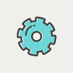 Gear thin line icon