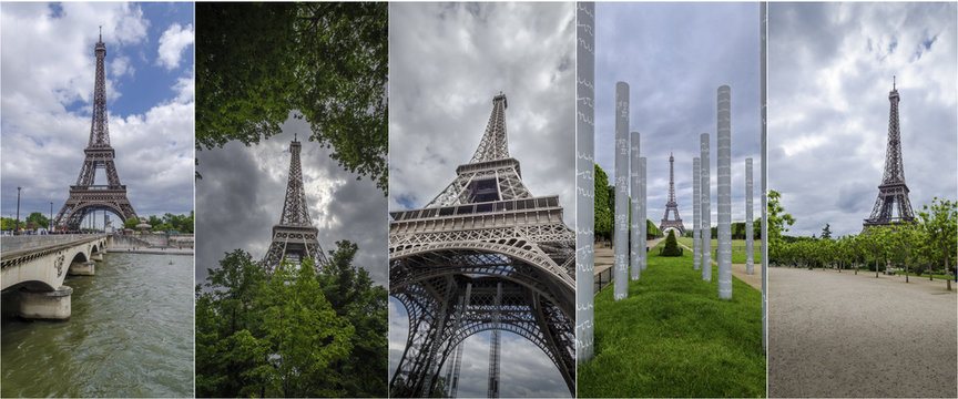 images of Eiffel Tower, Paris Collage