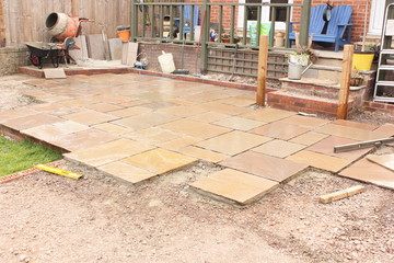 Building and laying a natural stone patio