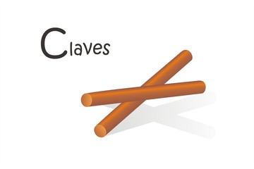Instrumento musical_Claves Tex ESP