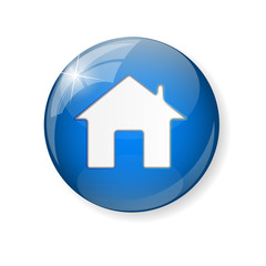Home Glossy Icon Vector Illustration