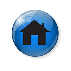 Home Glossy Icon Vector Illustration