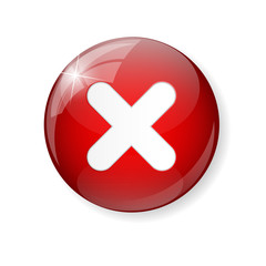 Obraz premium Red Check Mark Icon Button Vector Illustration