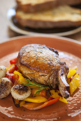 oak-grilled Kurobuta pork chops