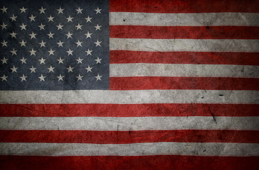 Naklejka premium Grunge American flag