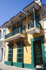 Fototapeta na wymiar Fachada en Cartagena de Indias