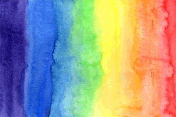 Abstract watercolor rainbow colors background