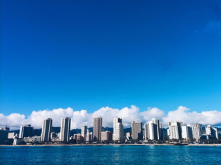 Naklejka premium Waikiki Beachfront