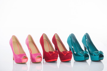 Female legs in fashion shoes 