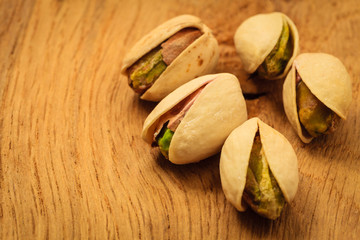 Roasted pistachio nuts seed with shell