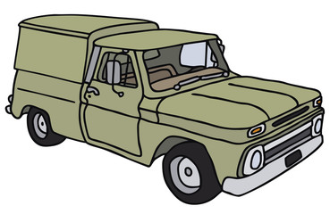 Hand drawing of an olive pick-up
