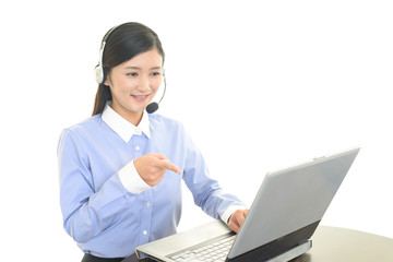 笑顔のオペレーター