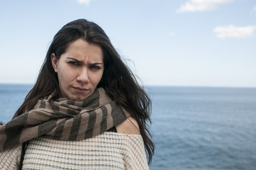Fototapeta premium Ragazza che fa il broncio