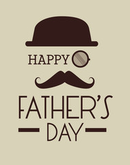 Happy fathers day card design.