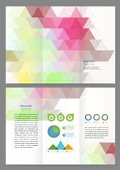 Abstract triangles Vector Brochure Template.