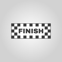 The finish icon. Finish symbol. Flat