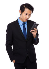 Asian business man with cellphone