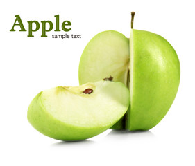 Juicy apple isolated on white