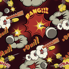 Comic book explosion pattern