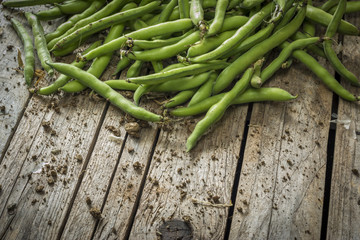 Green beans on the table