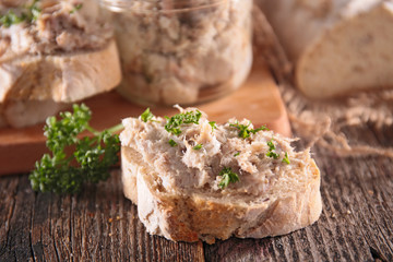 meat spread and bread