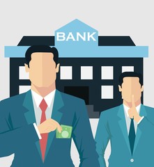 Money concept, business corruption