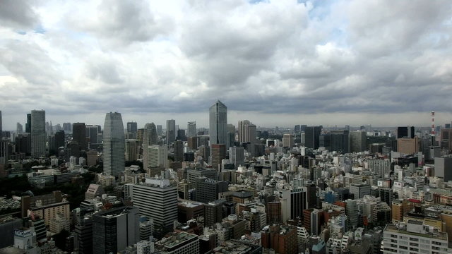 Aerial timelapse of metropolitan Tokyo