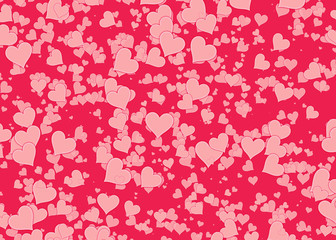 red hearts backgrounds of Love symbol
