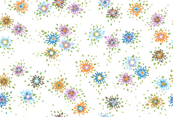 Fototapeta na wymiar .Vector abstract, floral, seamless pattern.
