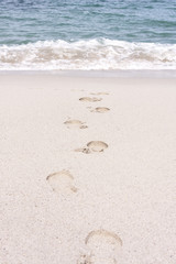 footprints in the sand