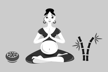 Yoga  pregnant women black