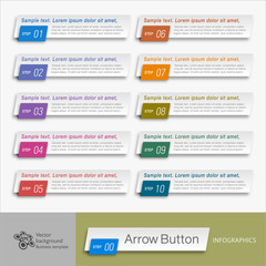 Infographics Vector Arrow Buttons