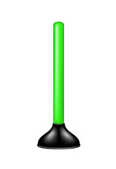 Plunger with green handle