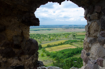 Naklejki  Widok z XIII-wiecznego zamku Boldogko na Węgrzech