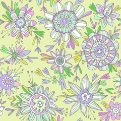 seamless colorful floral pattern