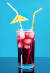 cocktail  with cherry closeup